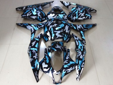 Carene Moto Honda CBR600RR 2009-2012 - Bianco Blu Camouflage Sconto