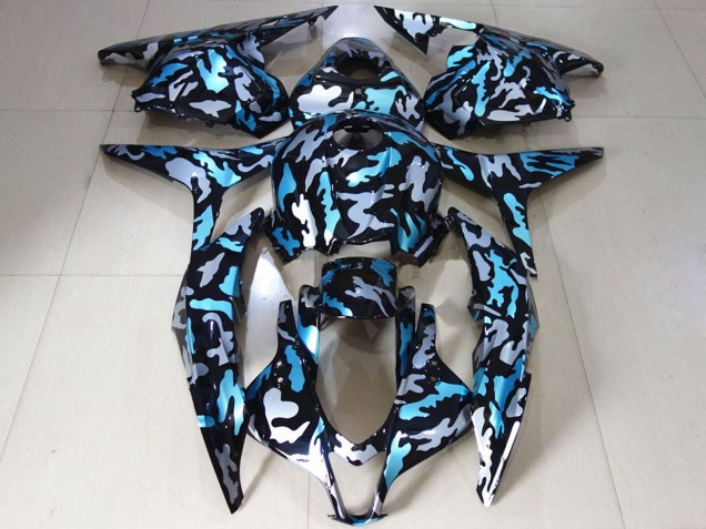 Carene Moto Honda CBR600RR 2009-2012 - Bianco Blu Camouflage