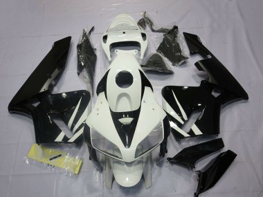 Carene Moto Honda CBR600RR 2005-2006 - Bianco Nero Lucido Sconto