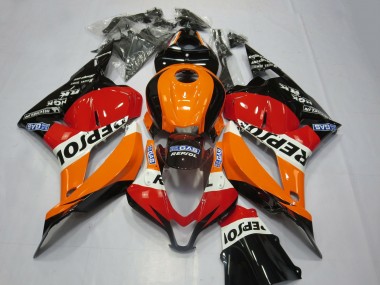 Kit Carena Moto Honda CBR600RR 2009-2012 - Arancia Bianco Rosso Nero Lucido Repsol Sconto