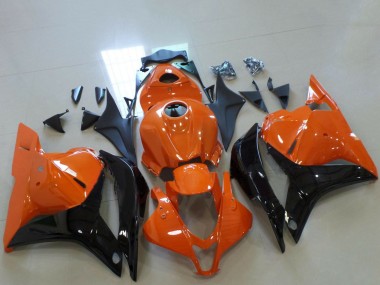 Carene Moto Honda CBR600RR 2009-2012 - Arancia Nero Lucido Sconto