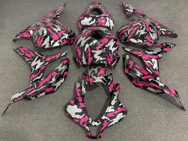 Carene Moto Honda CBR600RR 2009-2012 - Rosa Argento Camouflage Sconto