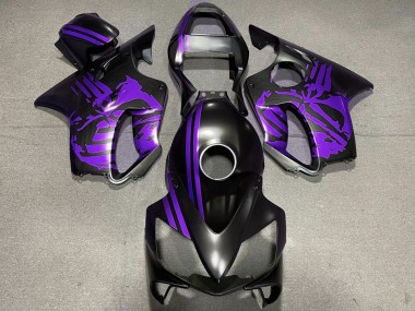Carene Moto Honda CBR600 F4i 2001-2003 - Viola Nero Opaco Cranio Sconto