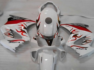 Carene Moto Honda VFR 800 2002-2013 - Bianco Rosso Fiamma Sconto