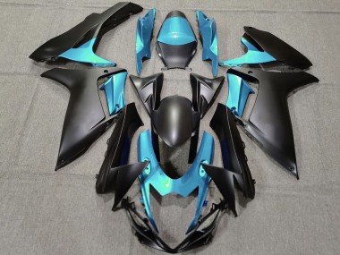 Carene Moto Suzuki GSXR 600 / GSXR 750 2011-2024 - Azzurro Chiaro Nero Opaco Sconto