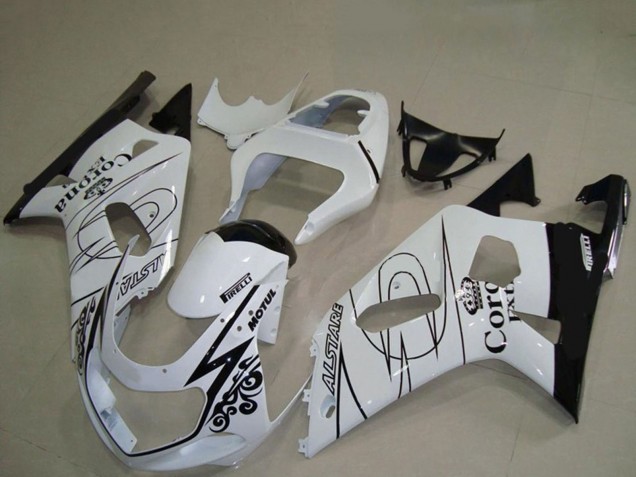 Carene Moto Suzuki GSXR 600 / GSXR 750 2001-2003 - Bianco Nero Corona Alstare