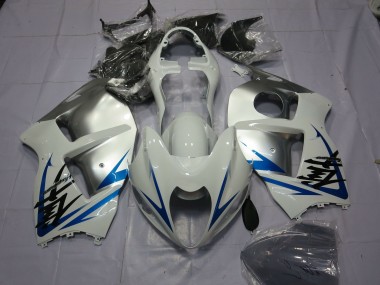 Carene Moto Suzuki GSXR 1300 1996-2007 - Bianco Argento Blu Sconto