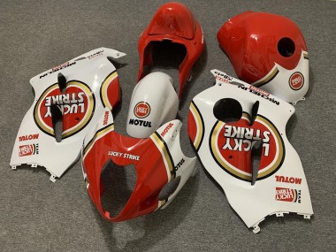 Carene Moto Suzuki GSXR 1300 1996-2007 - Bianco Rosso Lucky Strike Sconto