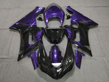 Carene Moto Kawasaki ZX6R 2005-2006 - Viola Nero Lucido Sconto