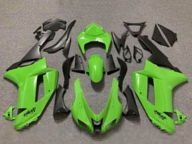 Carene Moto Kawasaki ZX6R 2007-2008 - Lucido Verde Nero Opaco Sconto