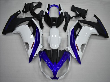 Carene Moto Kawasaki Ninja 650R 2009-2011 - Bianco Blu Nero Opaco Sconto
