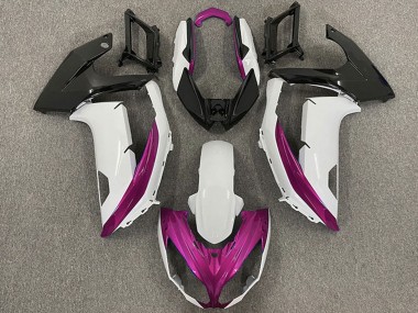 Carene Moto Kawasaki Ninja 650R 2009-2011 - Bianco Magenta Nero Opaco Sconto
