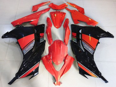 Carena Moto Kawasaki Ninja 300 2013-2017 - Rosso Nero Sconto