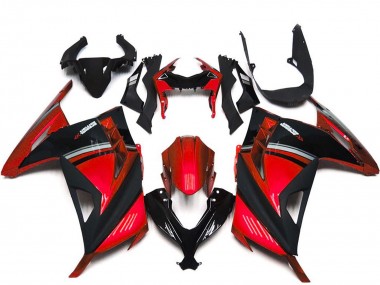 Carene Moto Kawasaki Ninja 300 2013-2024 - Rosso Nero Sconto