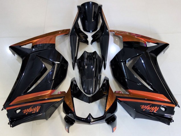 Carene Moto Kawasaki Ninja 250 2008-2012 - Nero Lucido Arancia