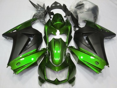 Carene Moto Kawasaki Ninja 250 2008-2012 - Verde Nero Opaco Sconto