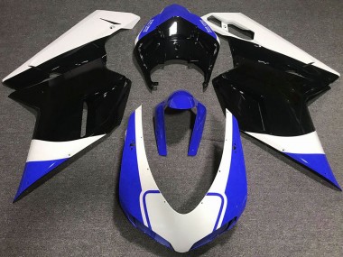 Carena Moto Ducati 848 1098 1198 2007-2014 - Bianco Blu Nero Lucido Sconto