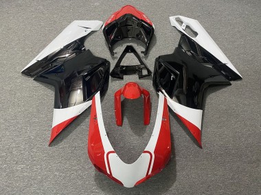 Carene Moto Ducati 848 1098 1198 2007-2014 - Bianco Rosso Nero Lucido Sconto