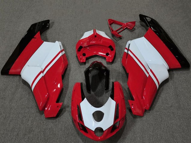 Carene Moto Ducati 749 999 2003-2004 - Bianco Rosso Nero Lucido