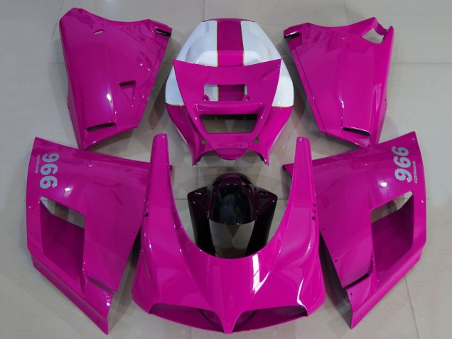 Carene Moto Ducati 996 1993-2005 - Lucido Rosa Bianco Nero