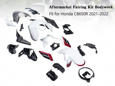 Carena Moto Honda CB650R 2019-2022 - Bianco Nero Rosso Sconto