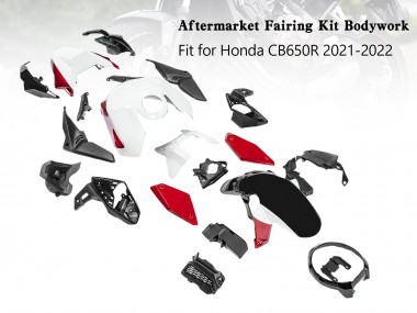 Carena Moto Honda CB650R 2019-2022 - Nero Rosso Bianco Sconto