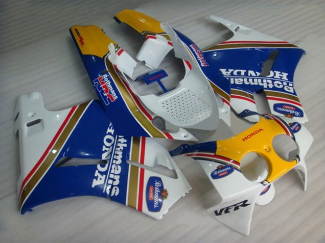 Carena Moto Honda VFR400R NC30 1988-1992 - Bianco Blu Giallo Rothmans
