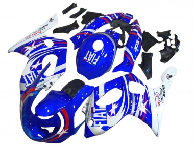 Carena Moto Yamaha YZF600R Thundercat 1996-2007 - Blu Bianco Argento Rosso Fiat Motul Sconto