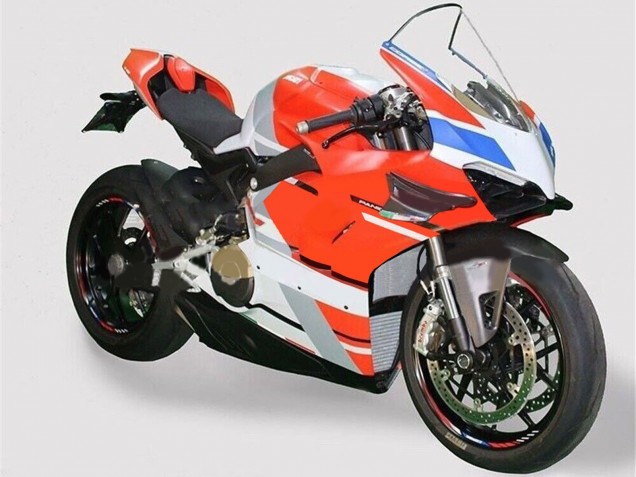 Carena Moto Ducati Panigale V4 V4S 2020-2021 - Bianco Blu Rosso Nero Lucido