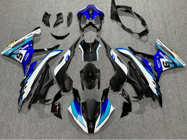 Carena Moto BMW S1000RR 2023-2024 - Bianco Blu Nero Opaco Motul