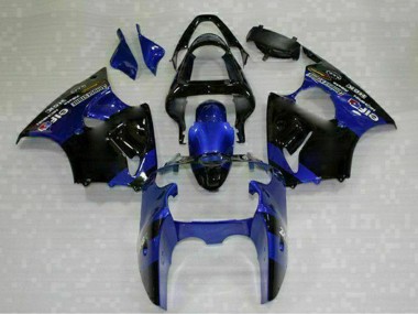 Carena Moto Kawasaki ZX6R 2000-2002 - Blu Nero Lucido Elf Bridgestone Sconto