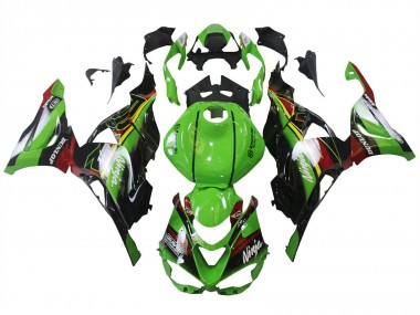 Carena Moto Kawasaki ZX6R 2023-2025 - Verde Nero Rosso Giallo Dunlop Sconto