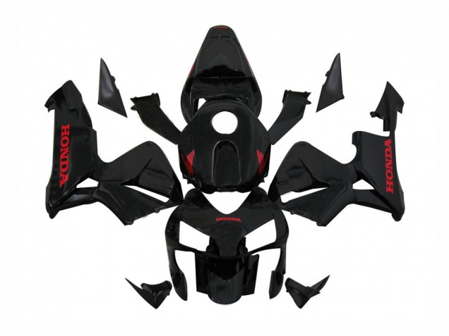 Carena Moto Honda CBR600RR 2003-2004 - Nero Lucido Rosso Decals