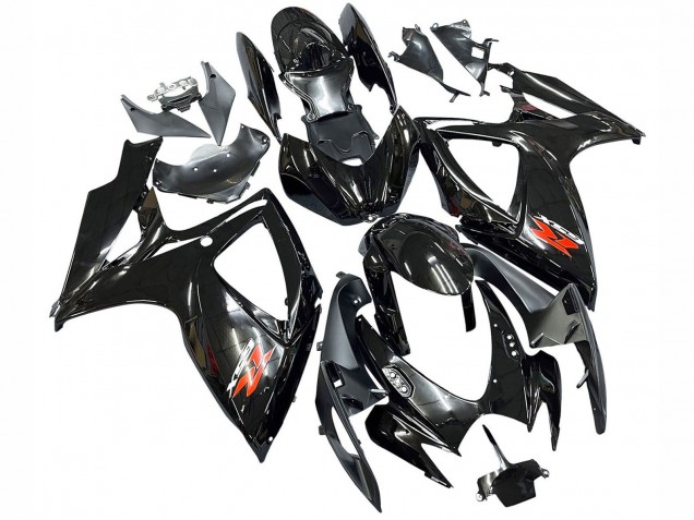 Carena Moto Suzuki GSXR 600 / GSXR 750 2006-2007 - Nero Lucido Argento Rosso