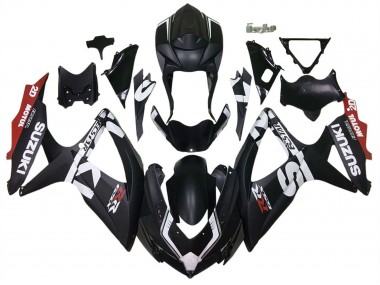 Carena Moto Suzuki GSXR 600 / GSXR 750 2008-2010 - Nero Opaco Rosso Bianco Sconto