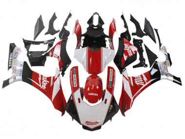 Carena Moto Yamaha YZF 1000 R1 2020-2025 - Bianco Rosso Nero Milwaukee Sconto