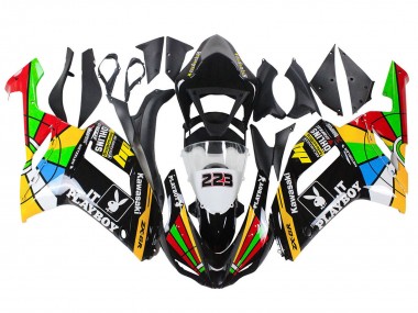 Carena Moto Kawasaki ZX6R 2007-2008 - Colorato Playboy 223 Sconto