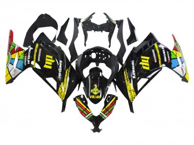 Carena Moto Kawasaki EX300 2013-2024 - Nero Lucido Giallo Rosso Verde Blu Bianco Sconto