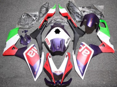 Carena Moto Aprilia RS4 50 125 2012-2018 - Bianco Verde Rosso Viola Sconto