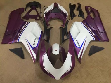 Carena Moto Ducati 848 2007-2014 - Bianco Blu Viola Corse Sconto