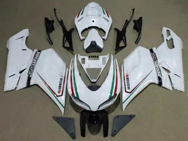Carena Moto Ducati 1198 2007-2014 - Bianco Rosso Verde Nero Corse Sconto