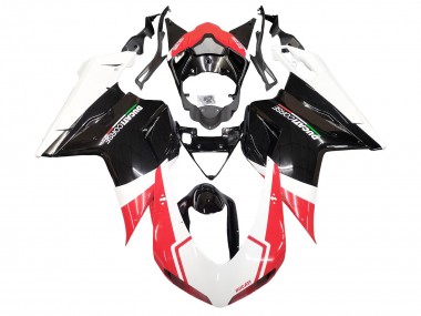 Carena Moto Ducati 848/1098/1198 2007-2014 - Bianco Rosso Nero Lucido Sconto