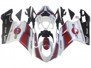 Carena Moto Ducati 1098 2007-2014 - Bianco Rosso Blu Nero Lucido Martini Sconto