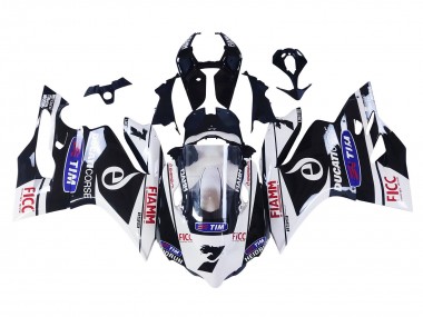 Carena Moto Ducati Panigale 899/1199 2011-2014 - Bianco Nero Blu Fiamm Ficc 7 Sconto