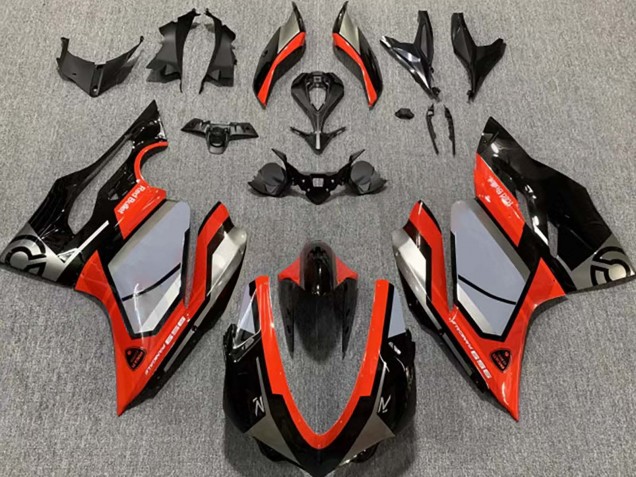 Carena Moto Ducati 959 2015-2020 - Argento Rosso Nero Lucido