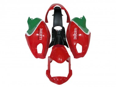 Carena Moto Ducati Monster 696 796 1100 1100S 2008-2012 - Rosso Bianco Verde Sconto
