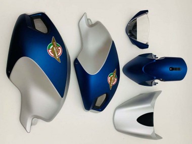 Carena Moto Ducati Monster 696 796 1100 1100S 2008-2012 - Blu Scuro Argento Sconto