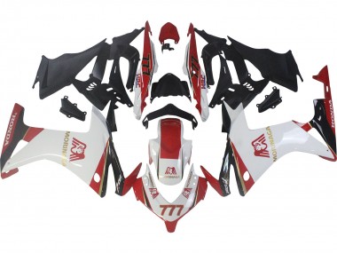 Carena Moto Honda CBR500R 2013-2015 - Bianco Rosso Verde Nero Lucido Morinage 777 Sconto