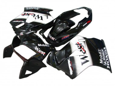 Carena Moto Honda VFR 800 1998-2001 - Nero Lucido Bianco West HRC Sconto