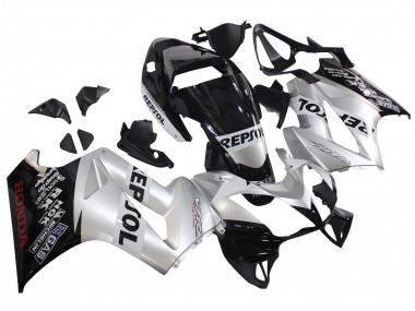 Carena Moto Honda VFR 800 2002-2013 - Argento Nero Lucido Repsol Sconto